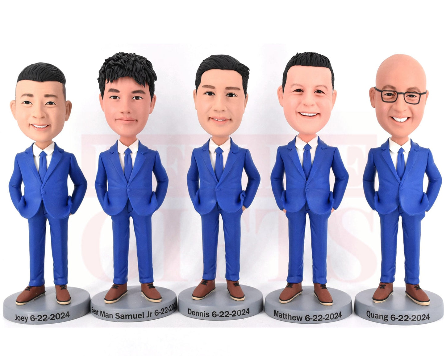Custom bobbleheads groomsmen, personalized gifts for 1-15 grooms man, handmade figurines of groomsman, best man gifts for wedding ceremoney