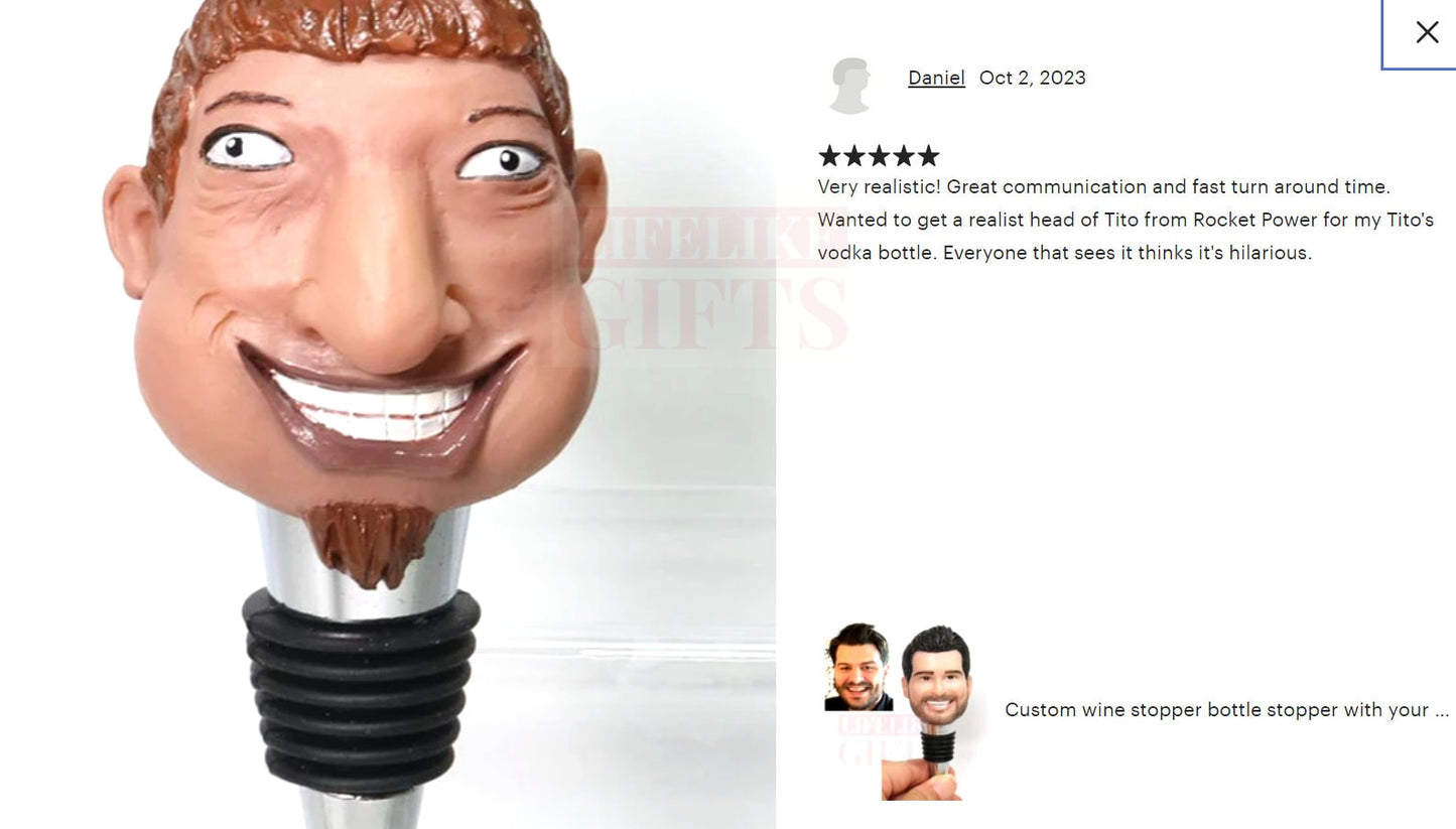 Custom Wine stopper manufacturer / Custom wine stopper maker / wholesale wine stoppers/ bulk copy bottle stopper with my face