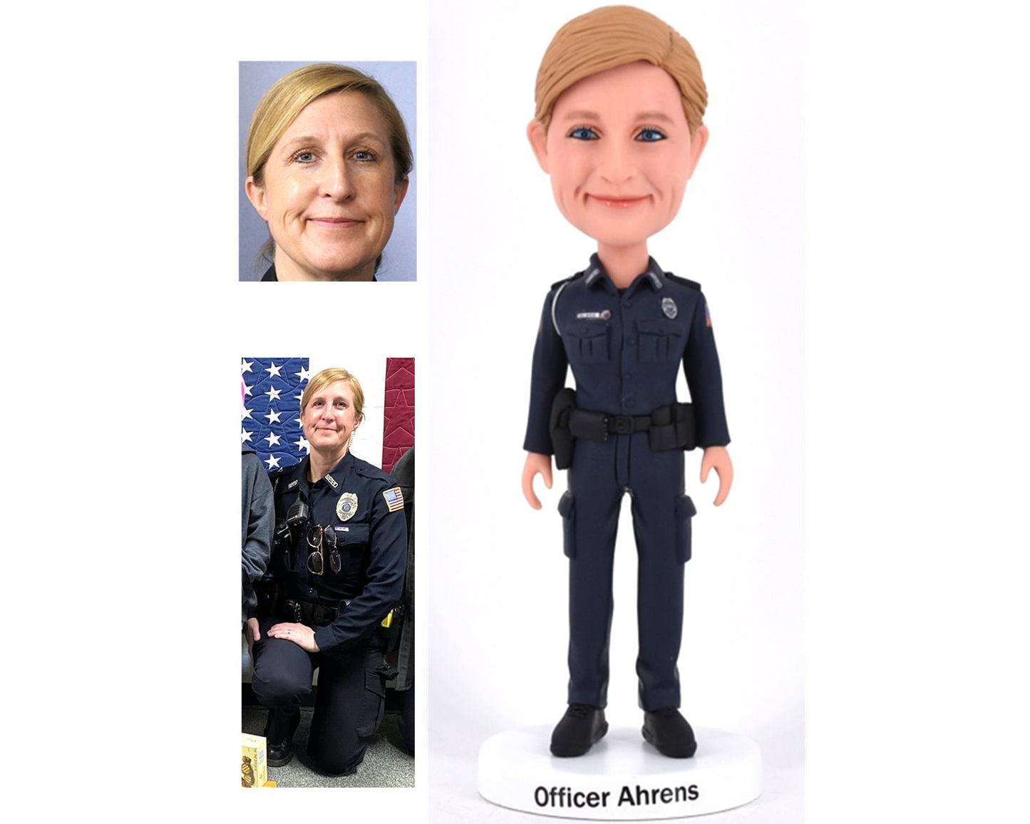Gift for Policewoman, Custom Bobbleheads gifts female police officer, Birthday gifts for boss, graduate gifts for police officer