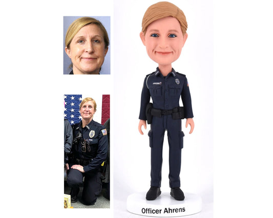 Gift for Policewoman, Custom Bobbleheads gifts female police officer, Birthday gifts for boss, graduate gifts for police officer