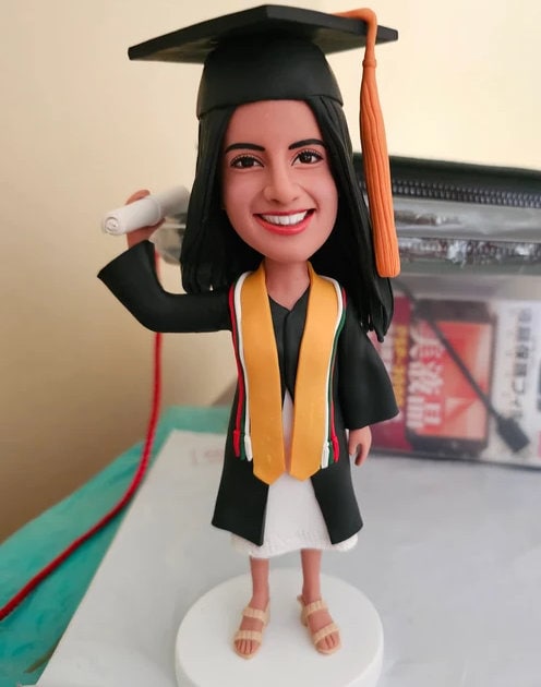 Custom Graduation Bobblehead, Personalized Graduate Gift