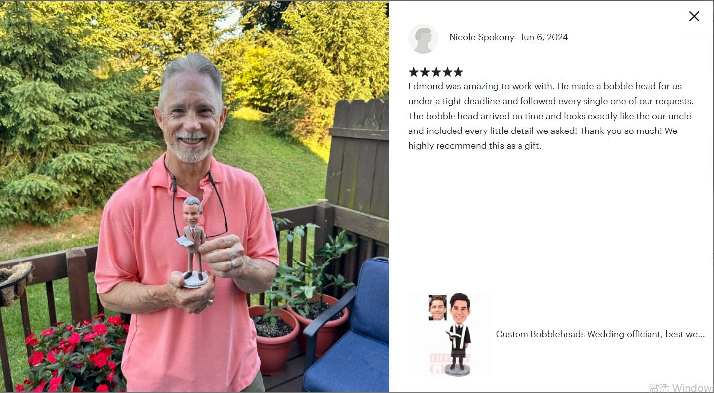 Wedding gifts for officiant, Custom Bobbleheads gifts for pastor, personalized gifts for wedding host, handmade officiant gift