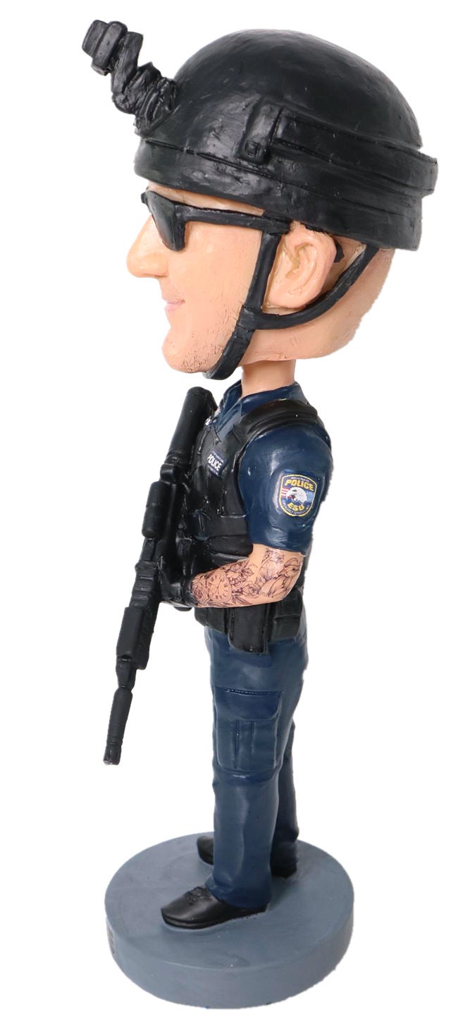 Custom Policeman Bobblehead Gift, Emergency Service Unit