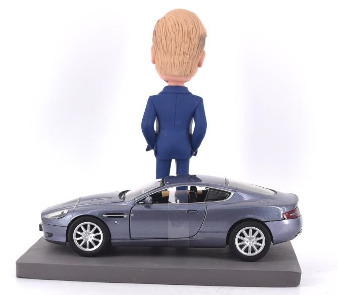 Custom Bobblehead boss with Sports Car: Personalized birthday Gift