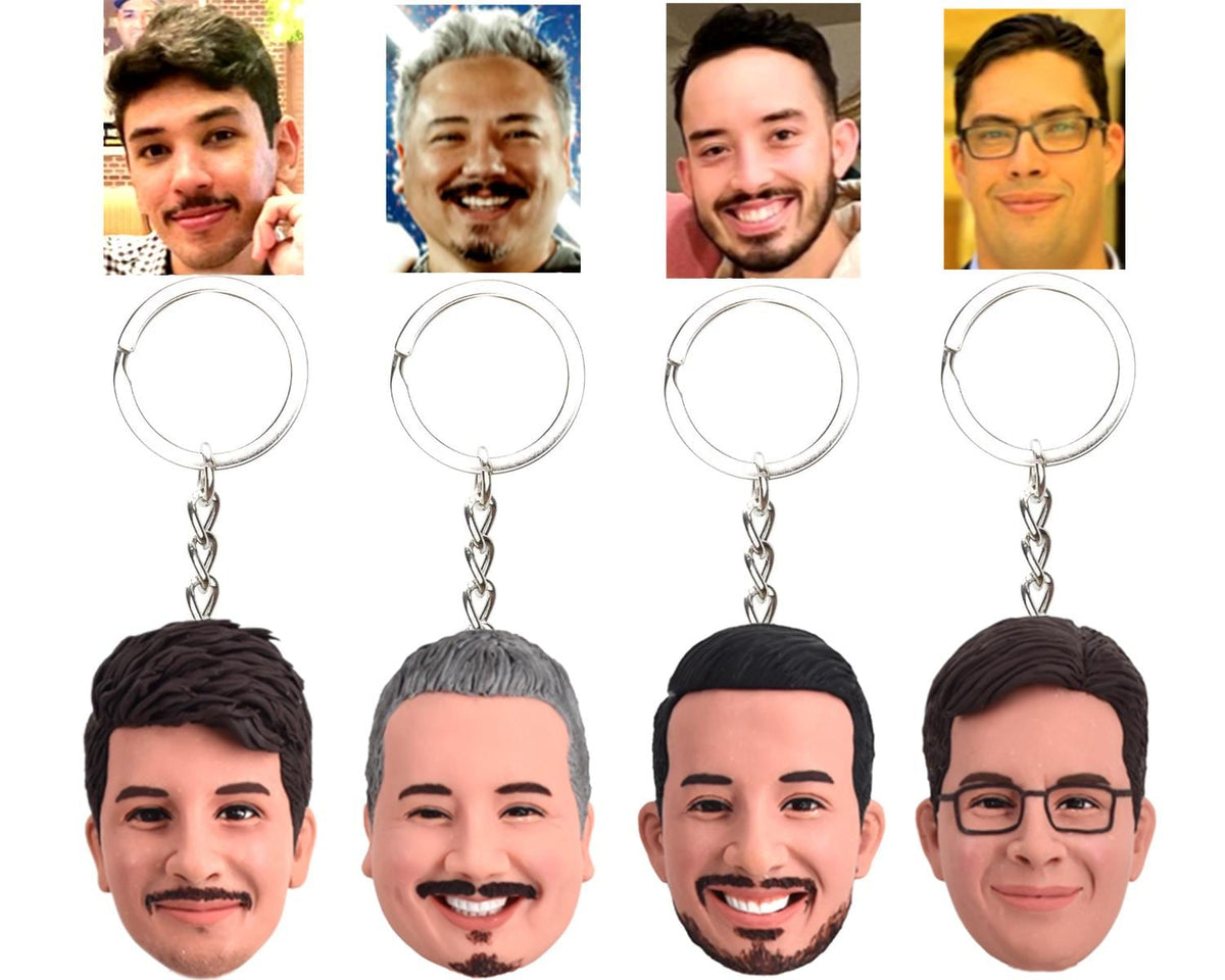 Custom Face Keychain, Personalized Wedding keep sake from picture