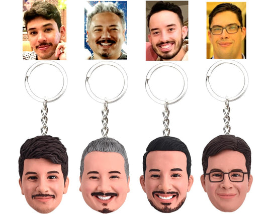 Custom Face Keychain, Personalized Wedding keep sake from picture