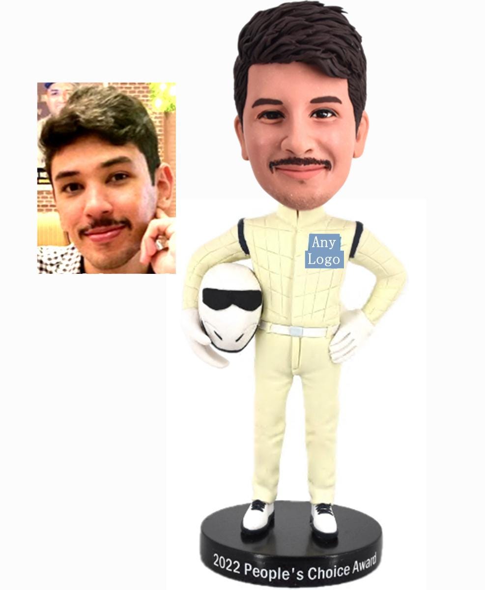 Custom Racer Bobblehead: Personalized F1 Driver Gift