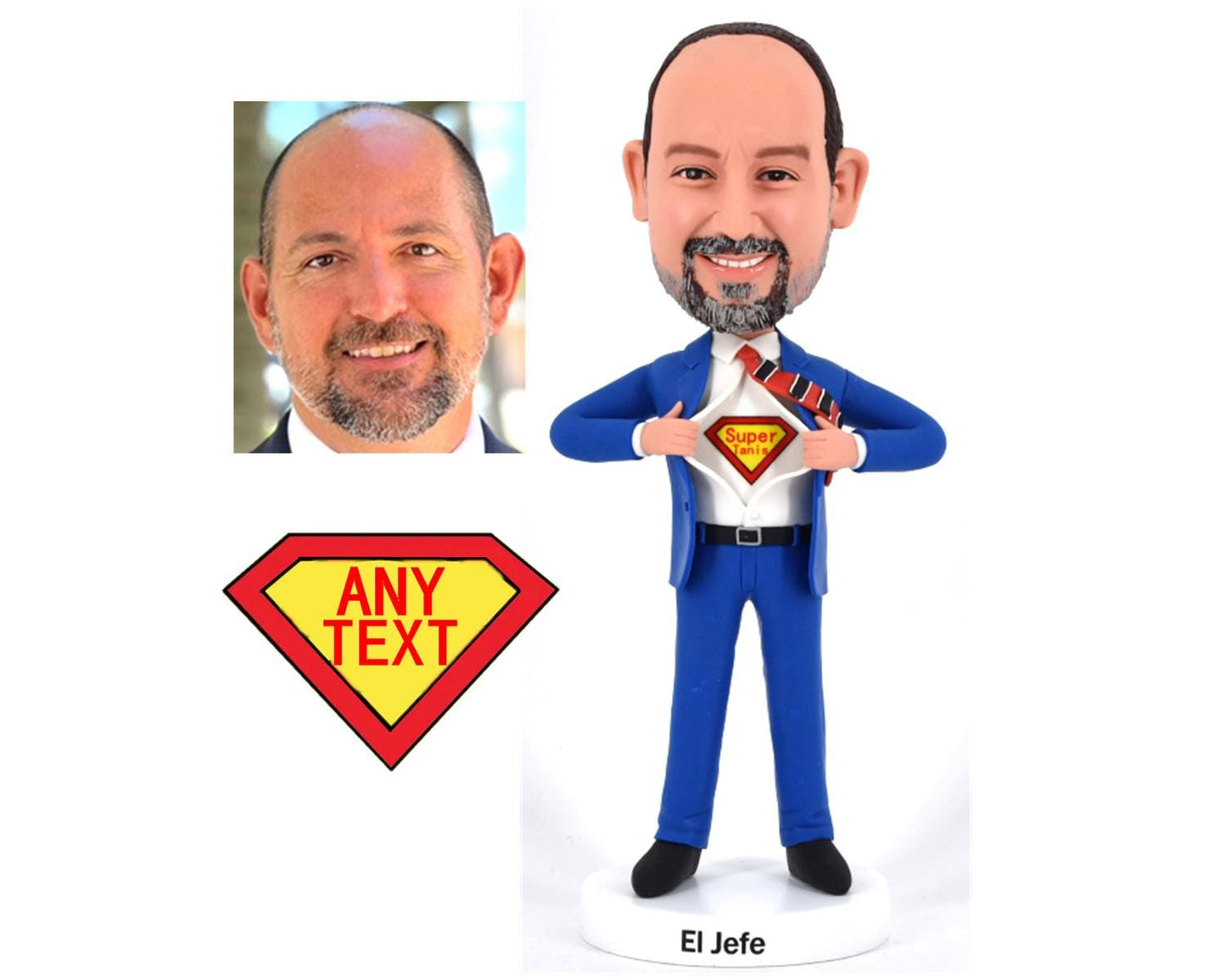 Gift for him custom bobbleheads, fun office gifts, retirement gift for boss, birthday gift for dad, bulk custom bobbleheads, company party
