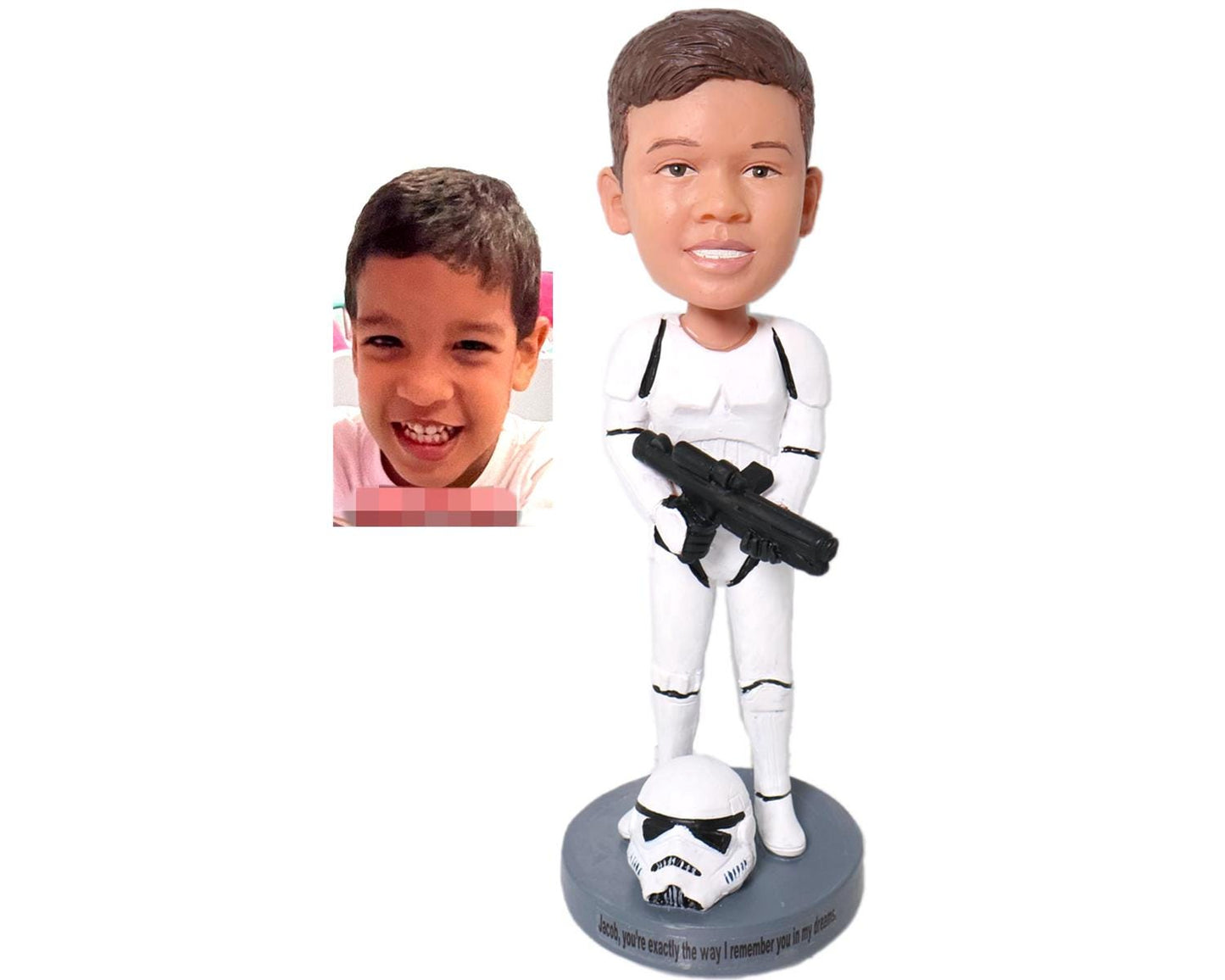 Clone army Custom Bobbleheads, Handmade bobblehead storm soldier, white trooper bobblehead, retirement gift for boss, gift for father/mother