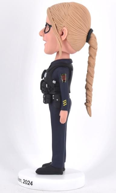 Policewoman Custom Bobblehead gift for female boss, Personalized gift for Police Officer, Office desk  gifts for her/Sheriff/Prosecutor