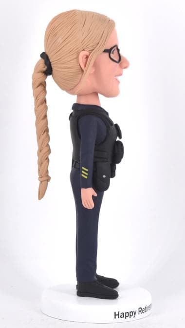Policewoman Custom Bobblehead gift for female boss, Personalized gift for Police Officer, Office desk  gifts for her/Sheriff/Prosecutor