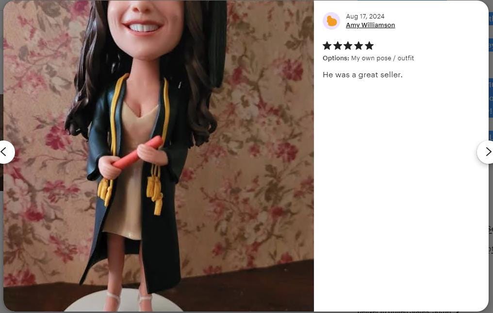 Custom Graduation Bobblehead, Personalized Graduate Gift