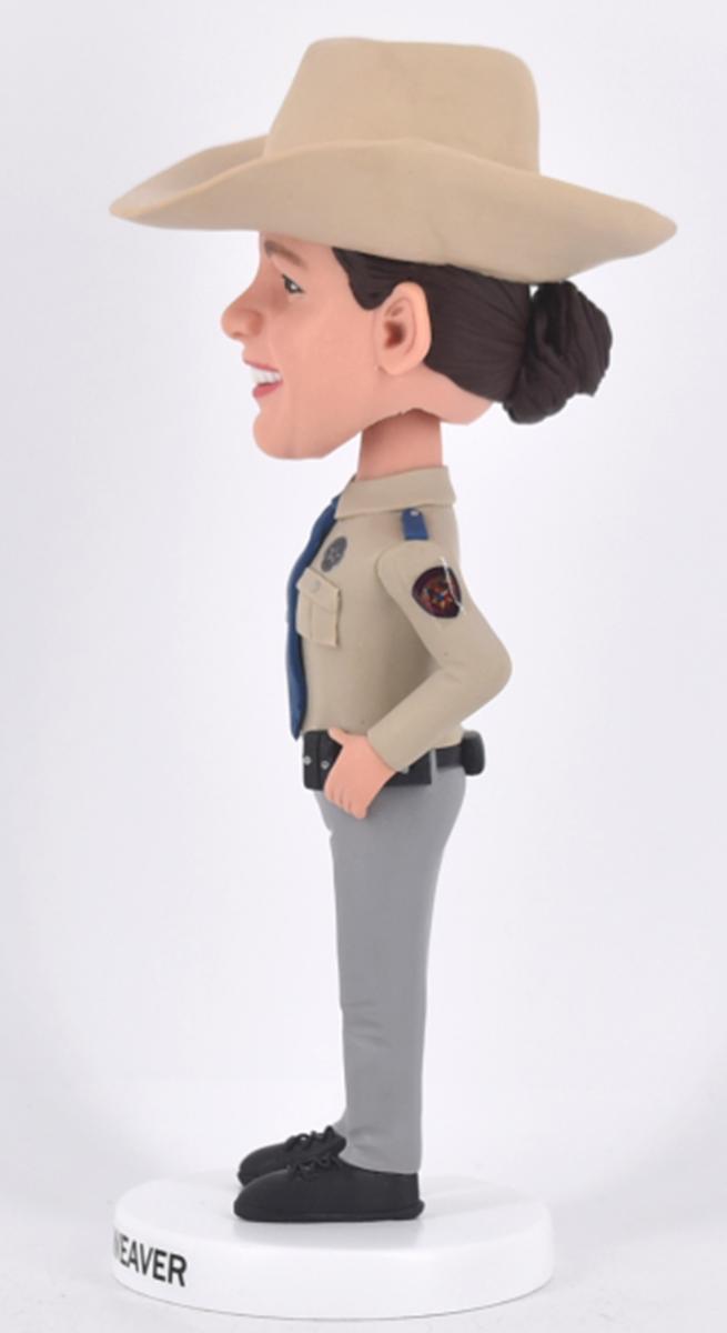 Policewoman gift Custom Bobbleheads, retirement gift for female Sheriff/state troopers, Cool birthday/Christmas gift for female boss