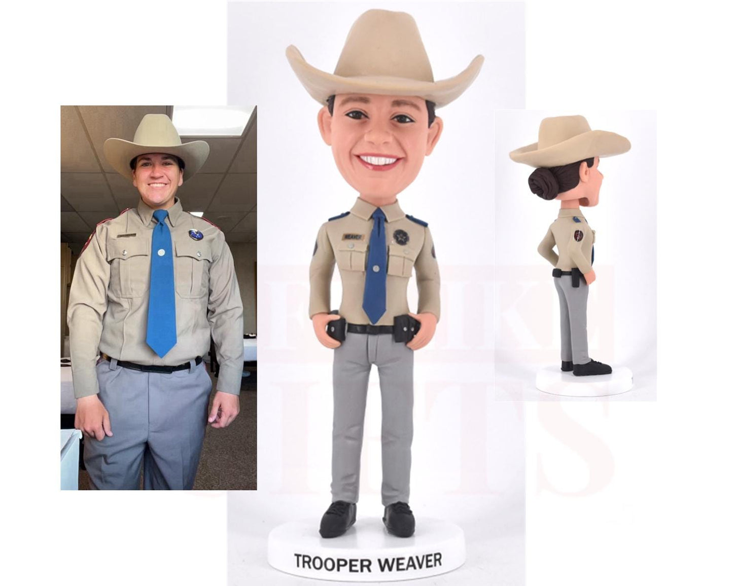 Policewoman gift Custom Bobbleheads, retirement gift for female Sheriff/state troopers, Cool birthday/Christmas gift for female boss