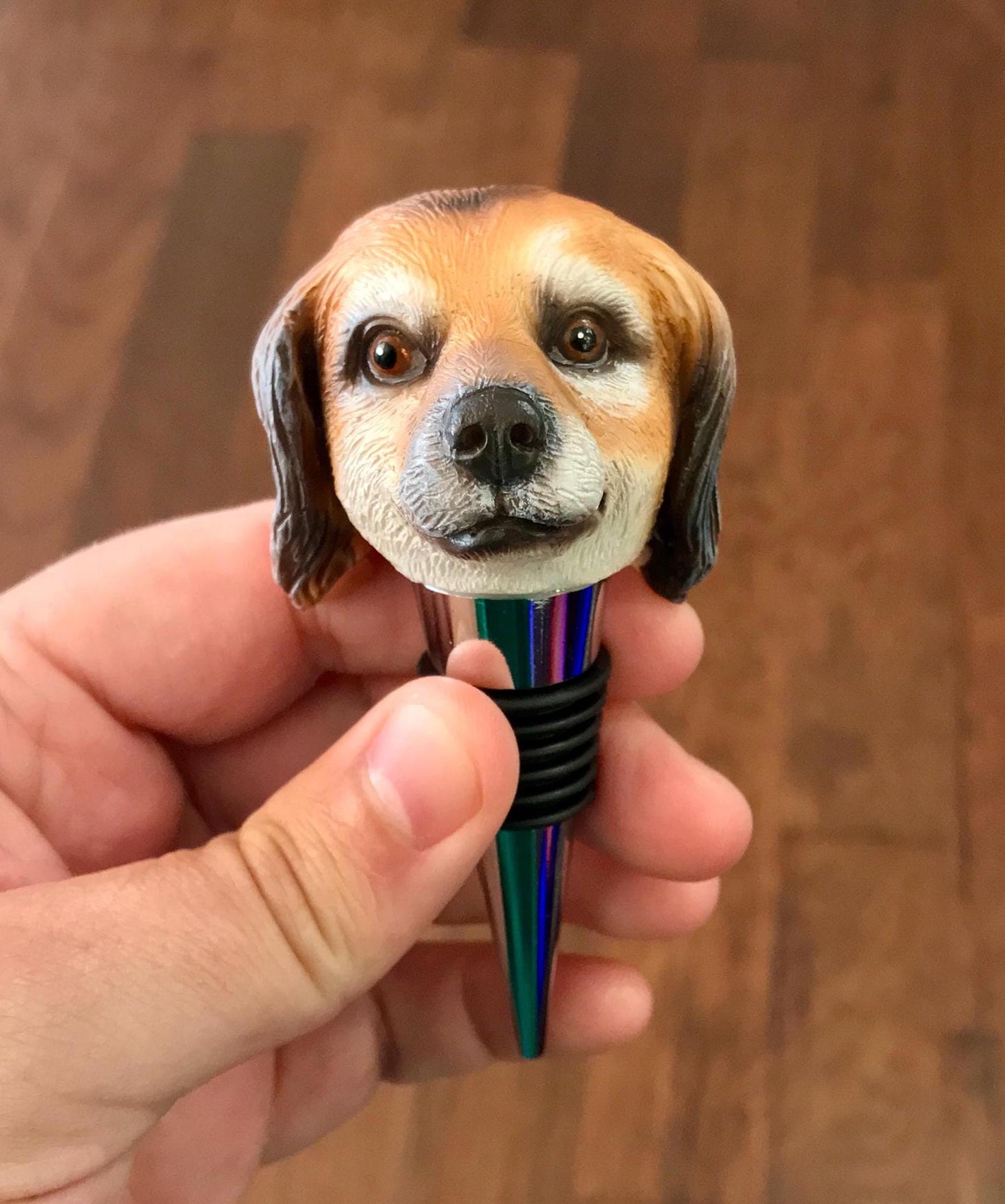 Custom Dog Wine Stopper: Personalized Pet Portrait Gift for all holidays