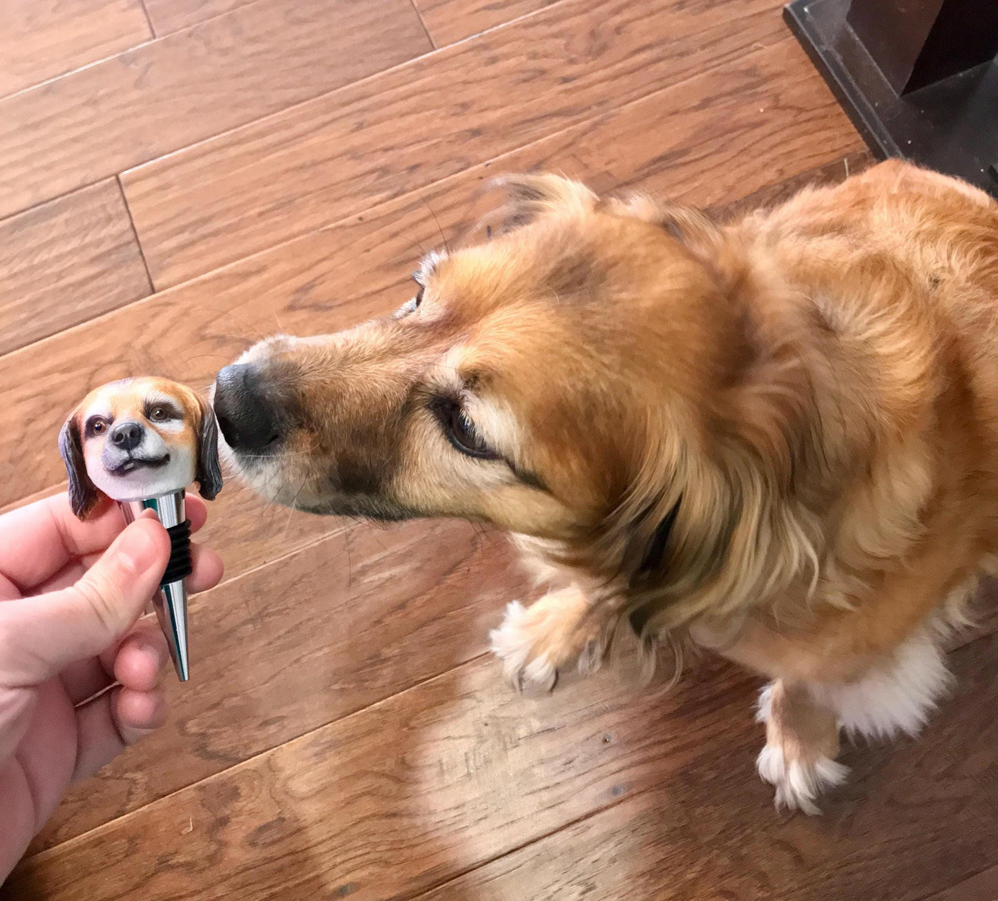 Custom Dog Wine Stopper: Personalized Pet Portrait Gift for all holidays