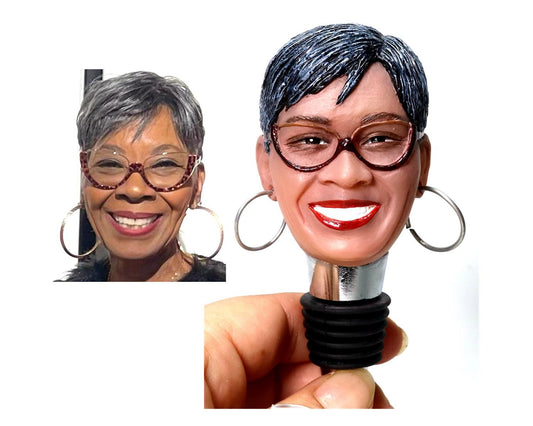 Custom wine stopper bottle stopper with your face on custom gifts for family gifts for mum for wife Romantic gifts for Anniversary