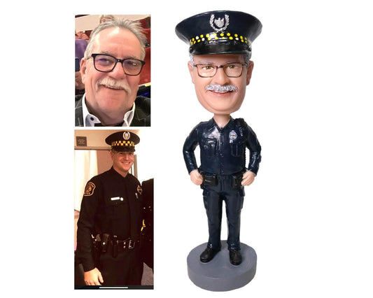 Retirement Gift police officer Custom Bobblehead, birthday Gift for policeman, Personalized gift for Police Officer, coolest gift for boss