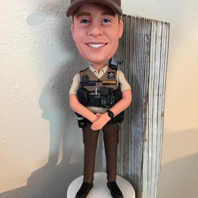 Custom Bobbleheads Sherrif  Personalized Police Officer Bobblehead Custom police/Prosecutor Bobbleheads gifts for husband