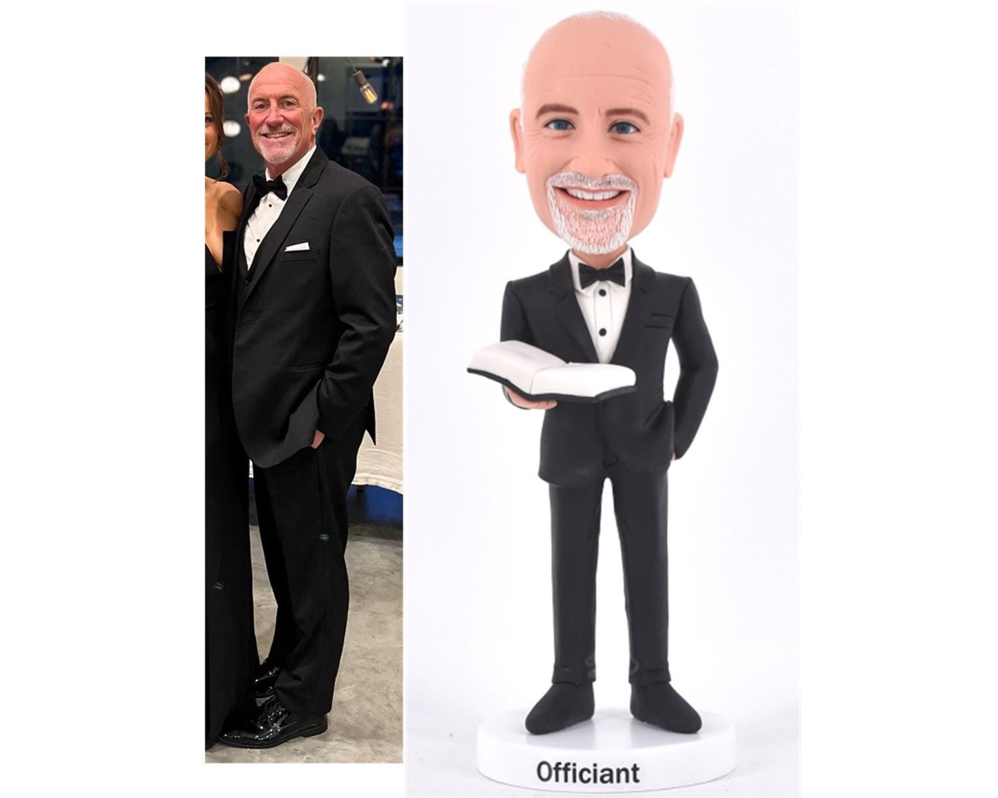 Custom Wedding Officiant Bobblehead: Personalized Pastor Gift
