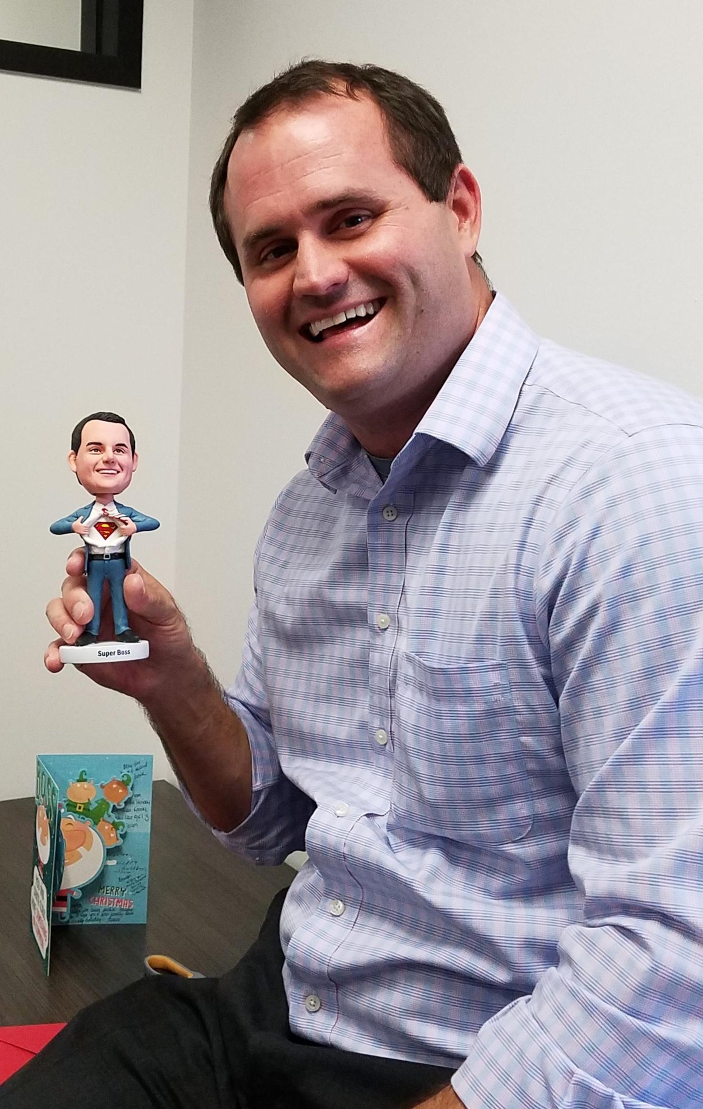 Superman Custom bobbleheads, handmade superman doll, gift for mom, gift for father, Bossday gift idea, company gift idea