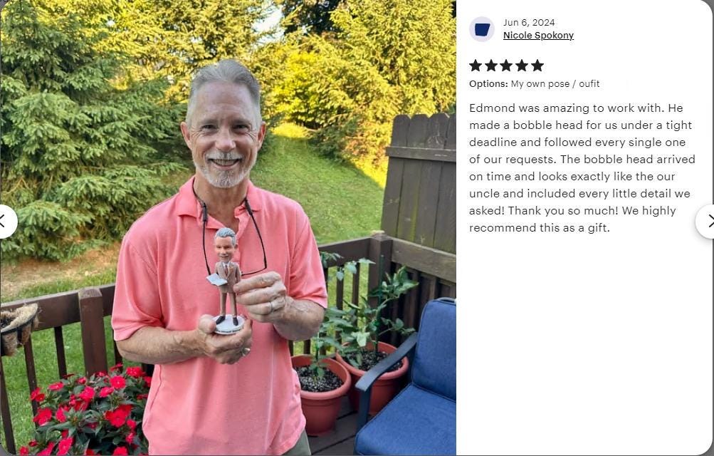 Custom pastor bobblehead, wedding officiant gift idea, Christmas gift for husband, birthday gift for teacher, cool retirement gift for boss