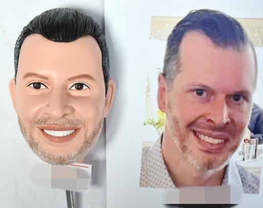 Office party gifts Custom Bobbleheads holding a coffee mug, retirement gifts for boss, christmas gift for husband, fun personalized doll