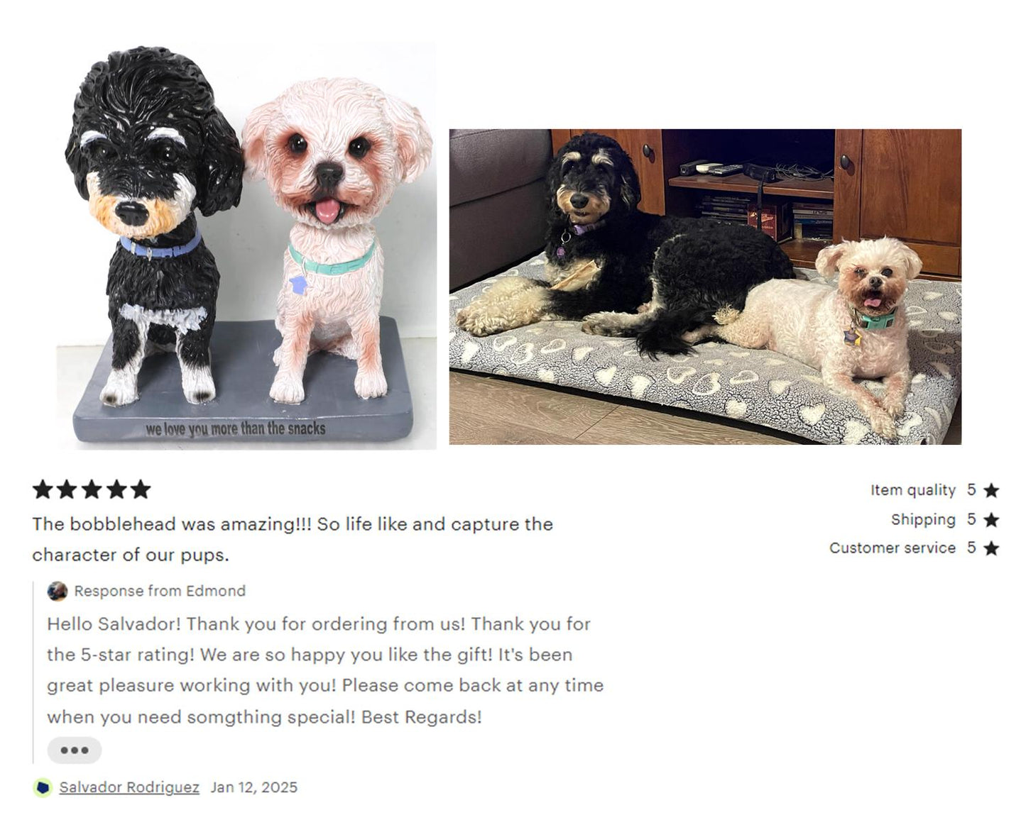 Custom Pet Bobblehead: Handmade Resin Dog/Cat Figurine