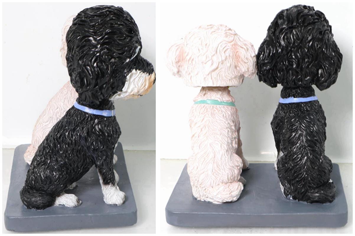 Custom bobblehead for dogs, 2 dogs on 1 base, dashboard nodding dogs, fun gifts for pet family, unique custom gifts for pet owners