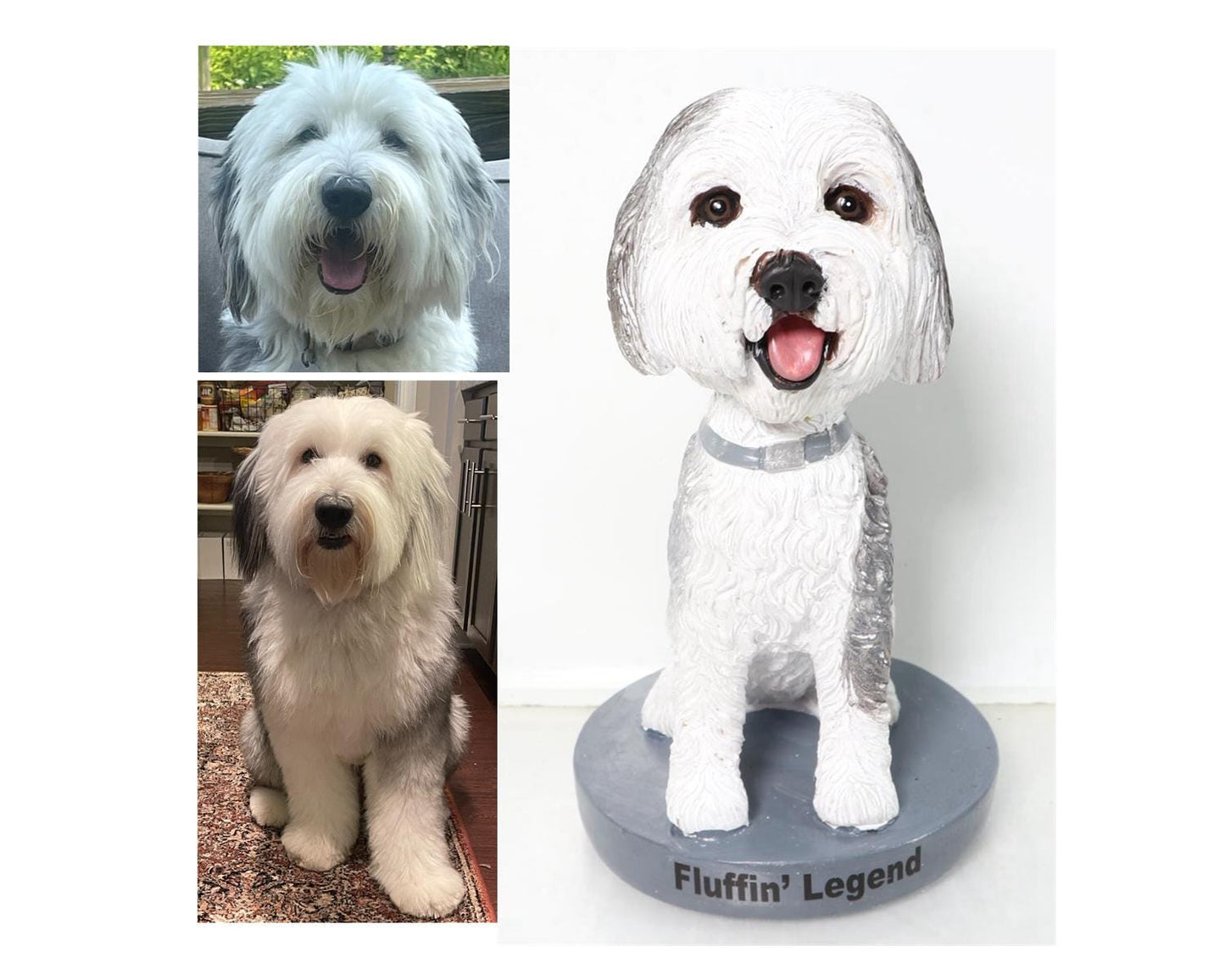Custom nodding dog, dog bobblehead on bookcase, gift for pet owner, gift for pet loss, handmade bobblehead doll of your pet