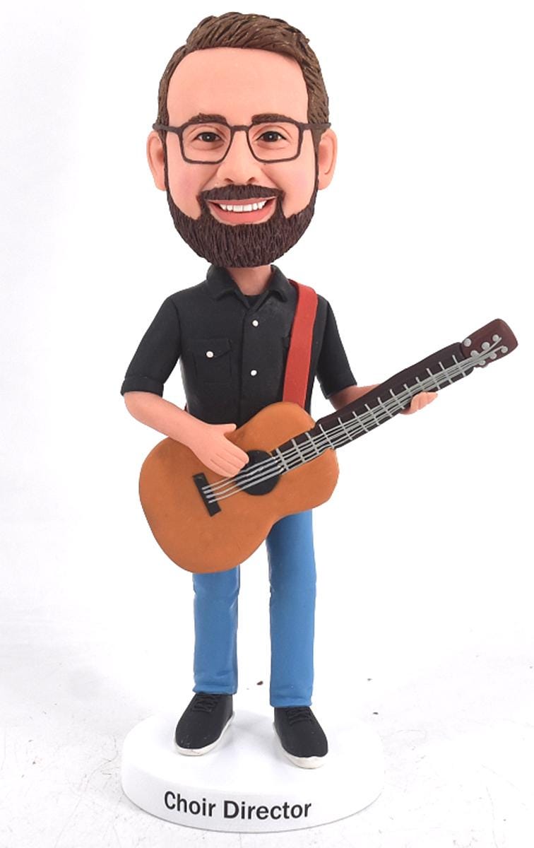 Custom Bobbleheads Guitar player Father's day gifts for him personalized retirement gifts for boss/husband/him Father's day presents