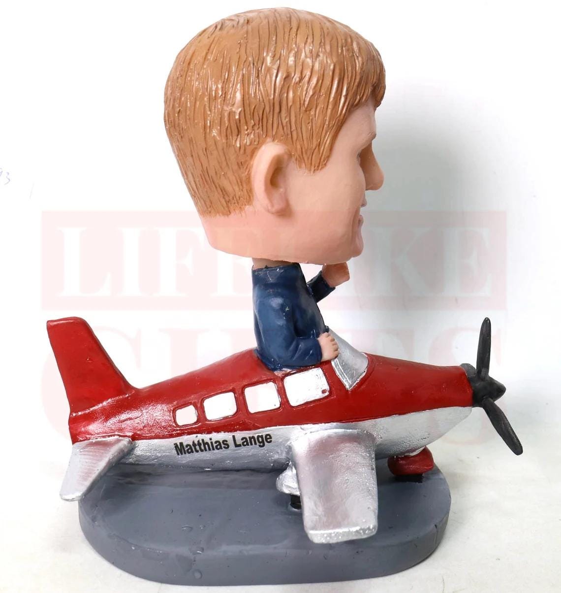Custom pilot Bobbleheads driving plane, handmade gifts for aircraft captain, birthday gift for kidds, unique gift for boss and father