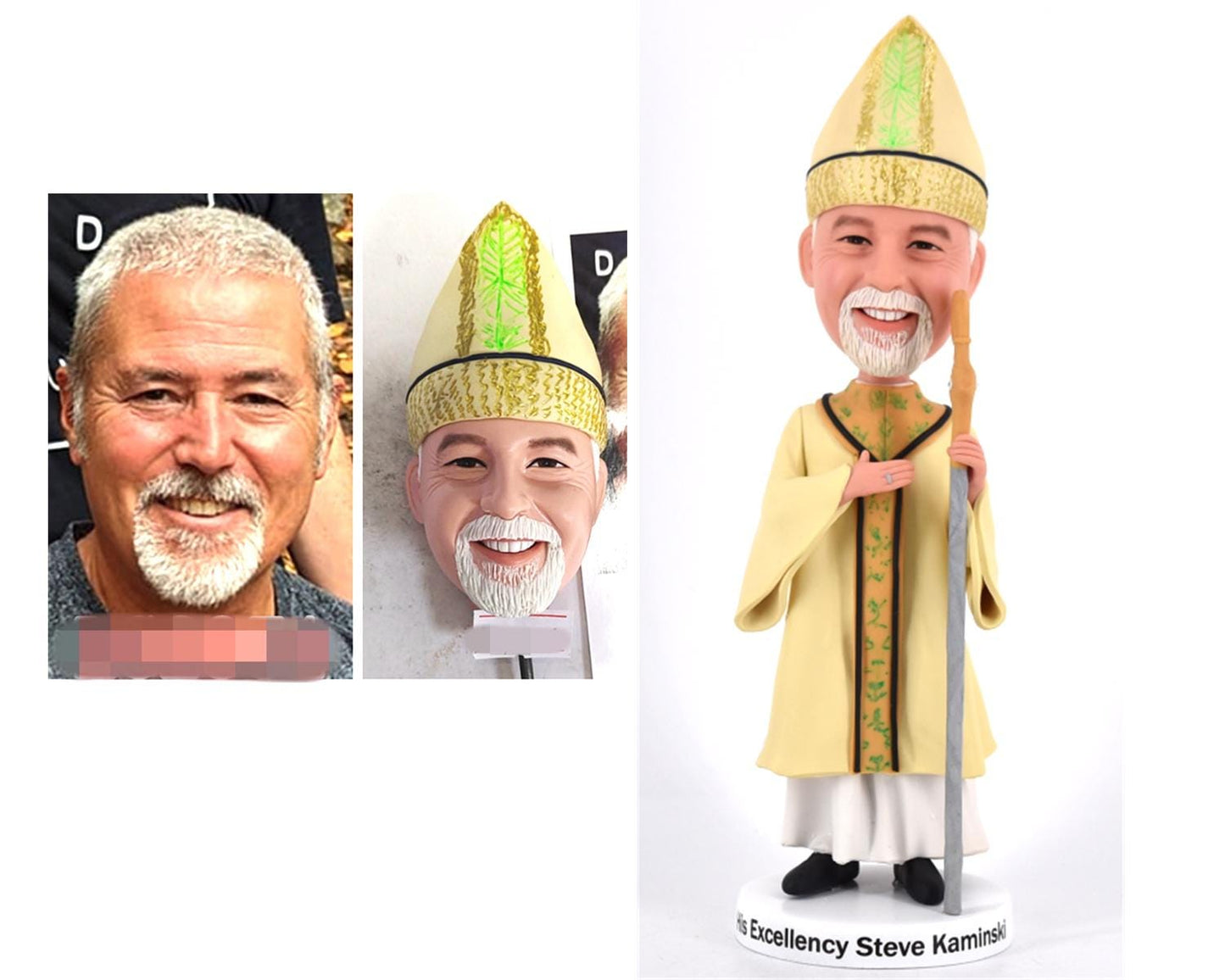 Custom Bishop Bobblehead Figurine: Unique Clergy Gift
