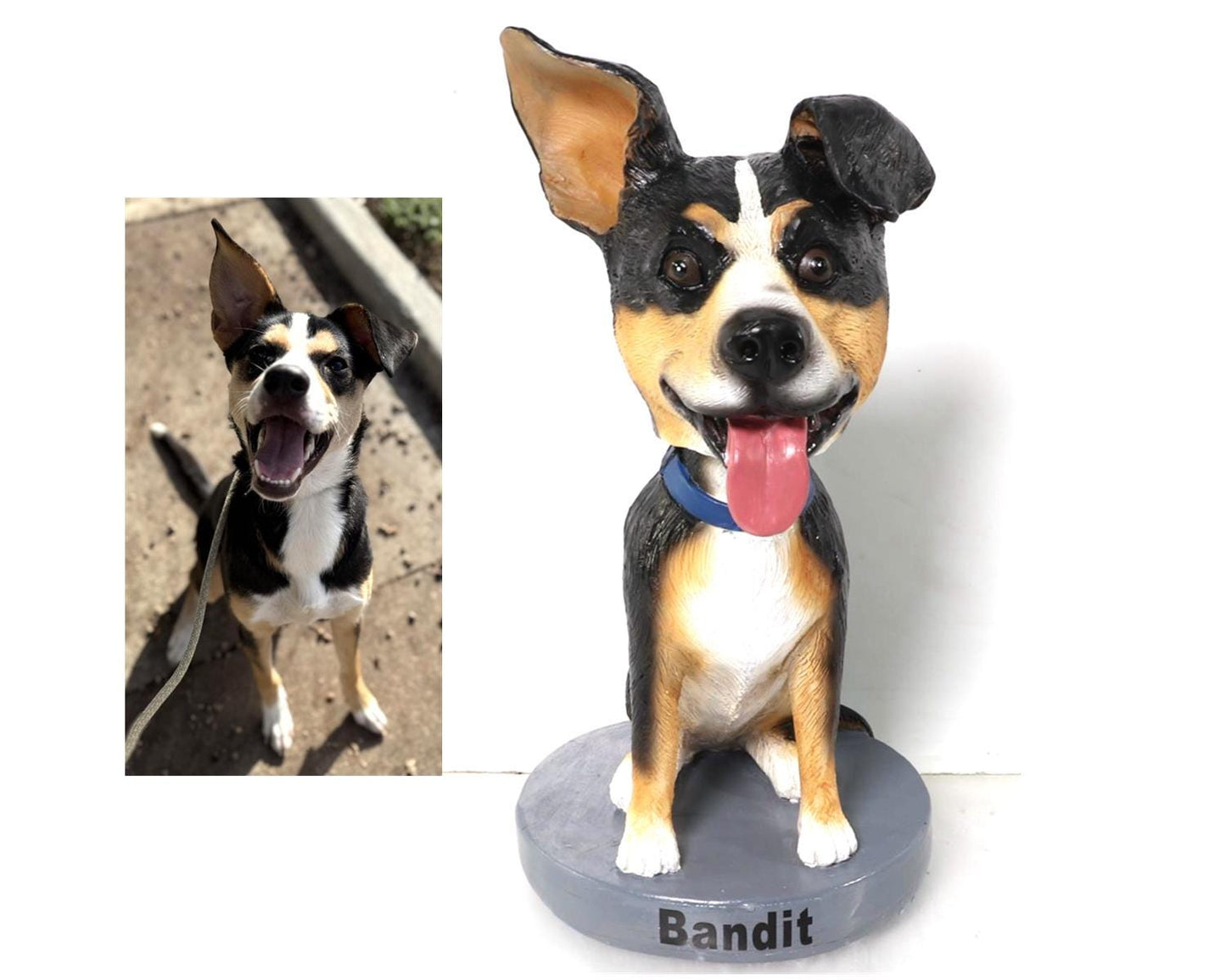 Custom nodding dog, handamade dog bobblehead, Dashboard nodding dog, Perfect Gift for Dog Owners, Birthday or Pet Loss