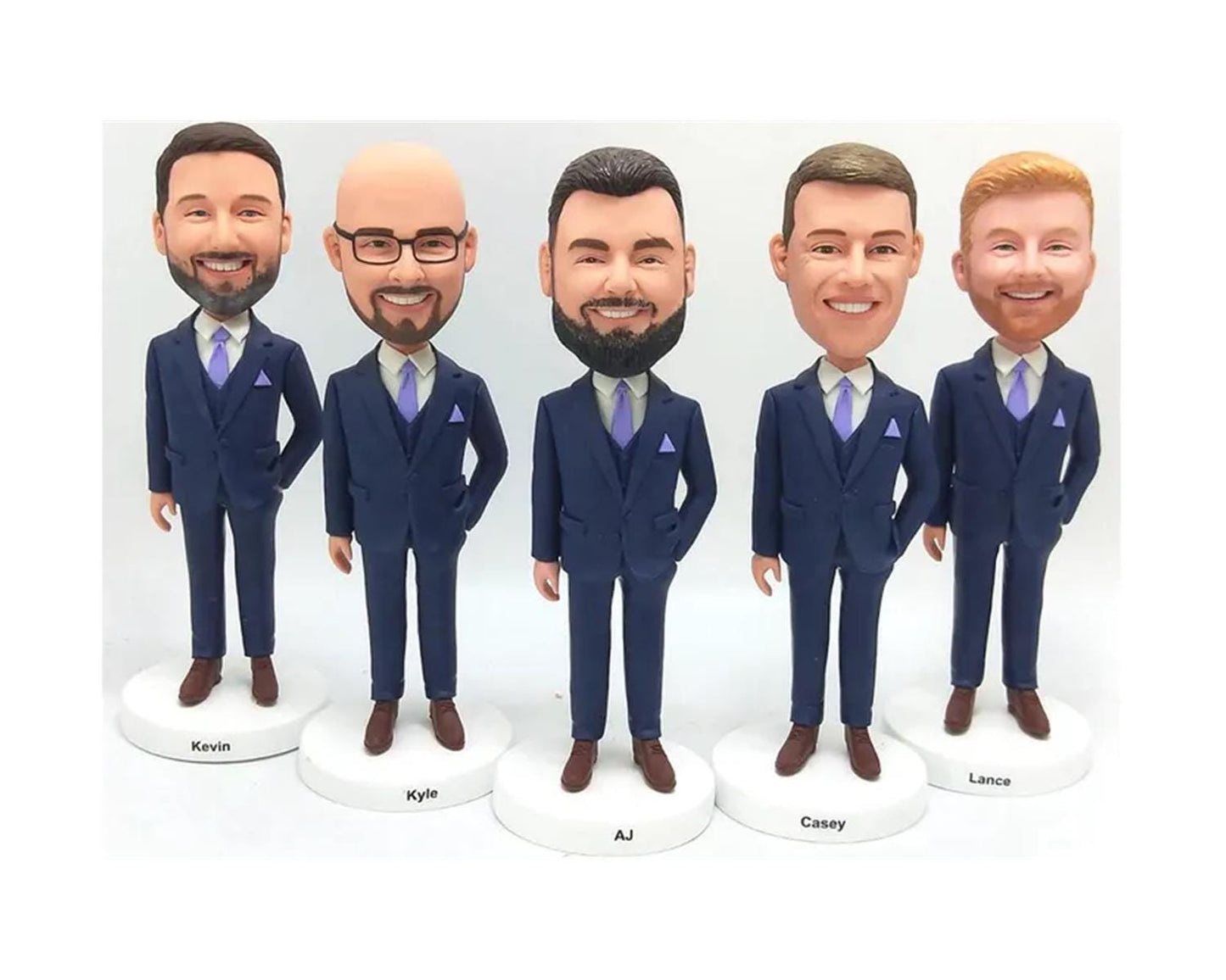 Groomsmen proposal gifts, 7 inches tall Custom bobbleheads figurines grooms man, Gifts for groomsman, wedding ceremony gifts for grooms men