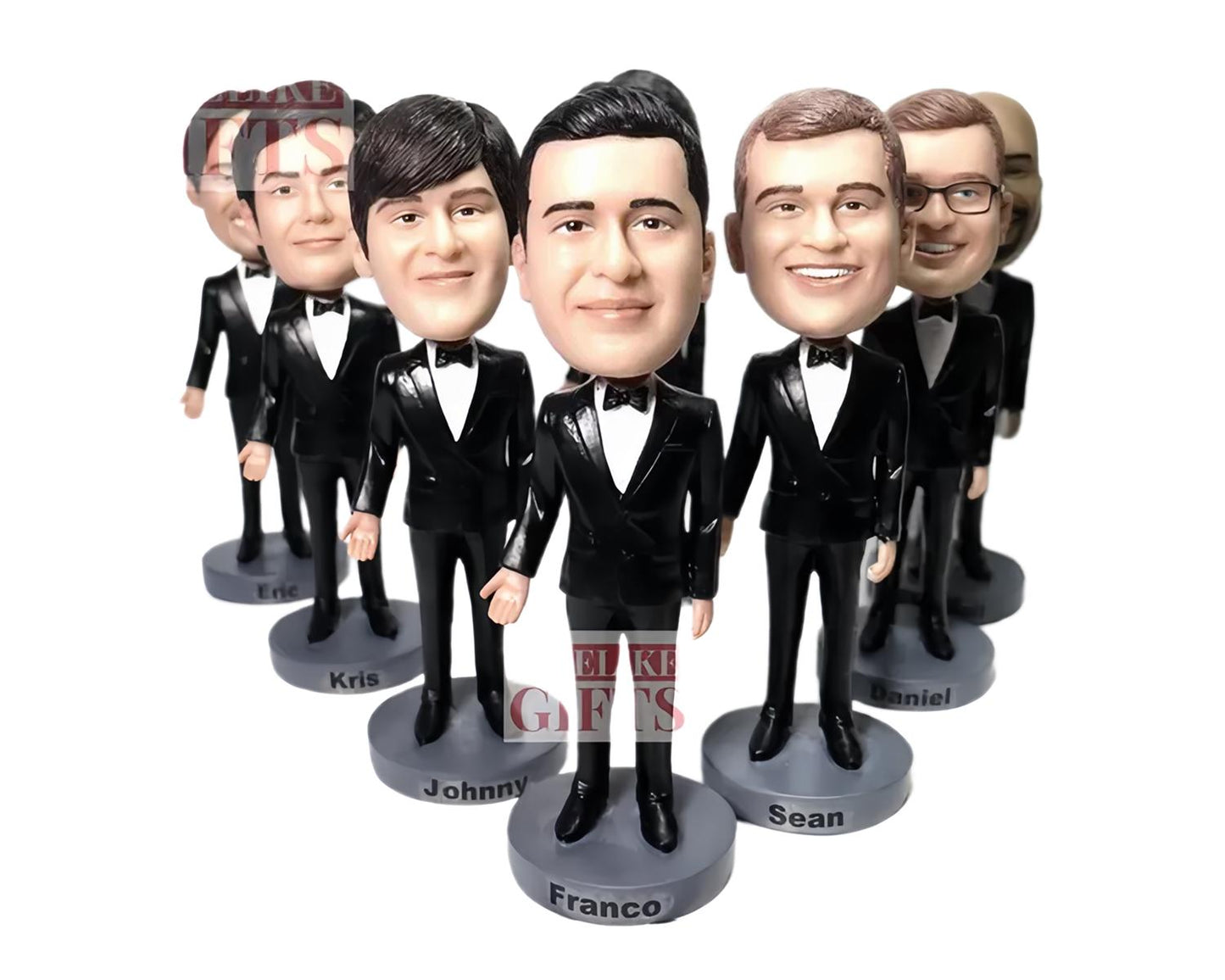 Personalized Groomsmen Bobbleheads, Unique Custom Wedding Gifts, Grooms man proposal, will you be my groosmen? Handmade bobblehead figurine