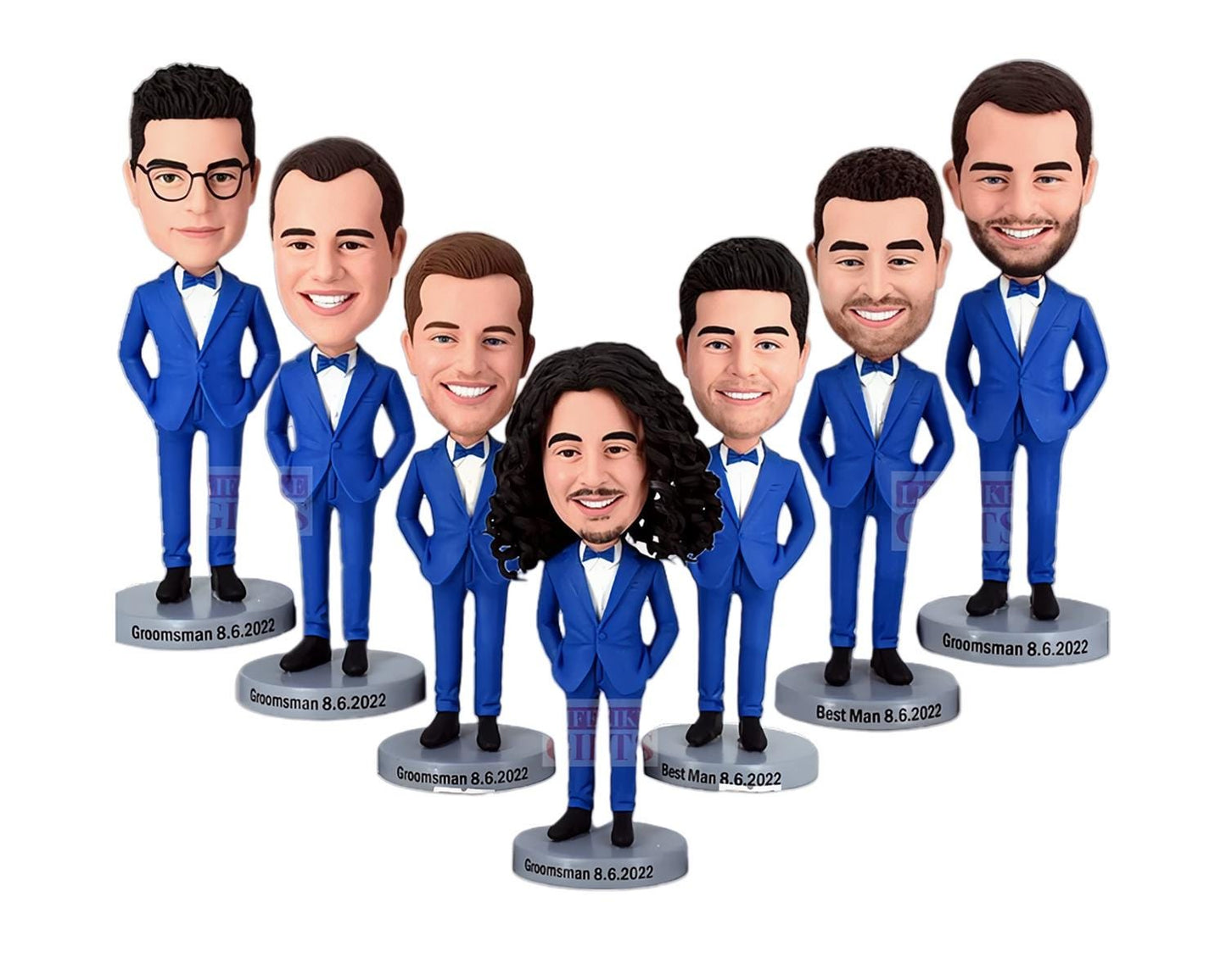 Groomsmen Bobbleheads made-to-Order, Personalized Wedding Party Favors, Custom Wedding Bobbleheads for Groomsmen, Memorable wedding Keepsake