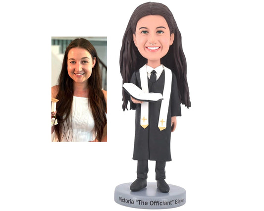 Custom Wedding Officiant Bobblehead, Personalized Proposal Gift, will you be my officiant?