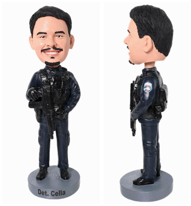 Custom Policeman Bobblehead: Emergency Service Retirement Gift