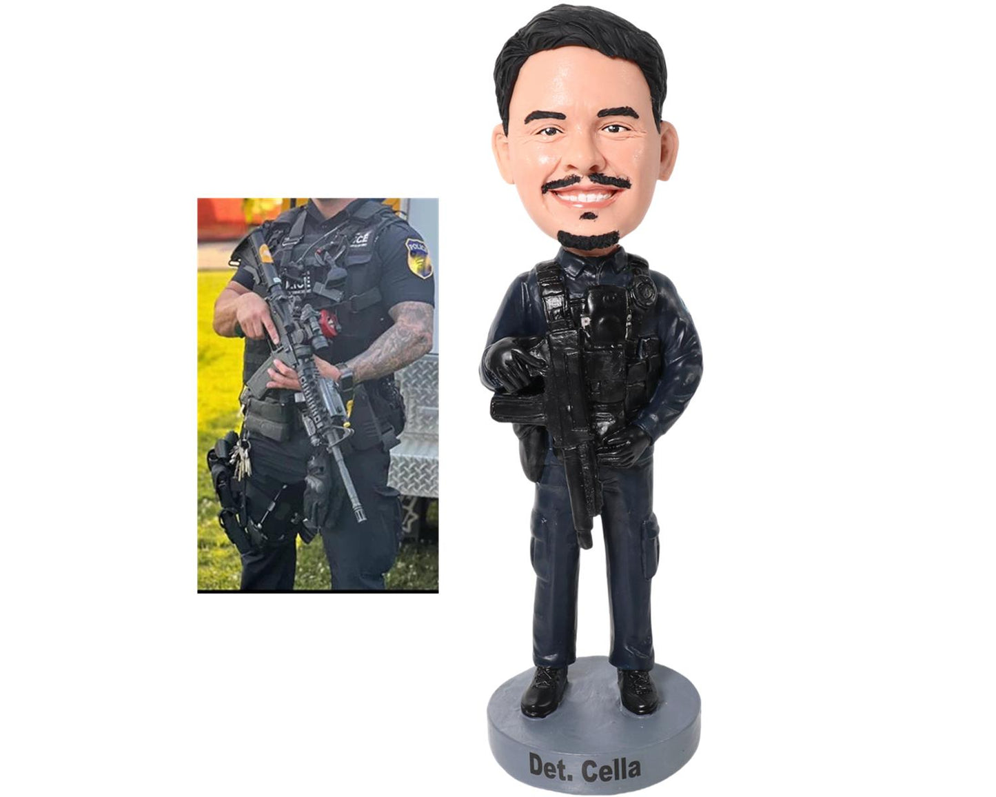 Custom Policeman Bobblehead: Emergency Service Retirement Gift