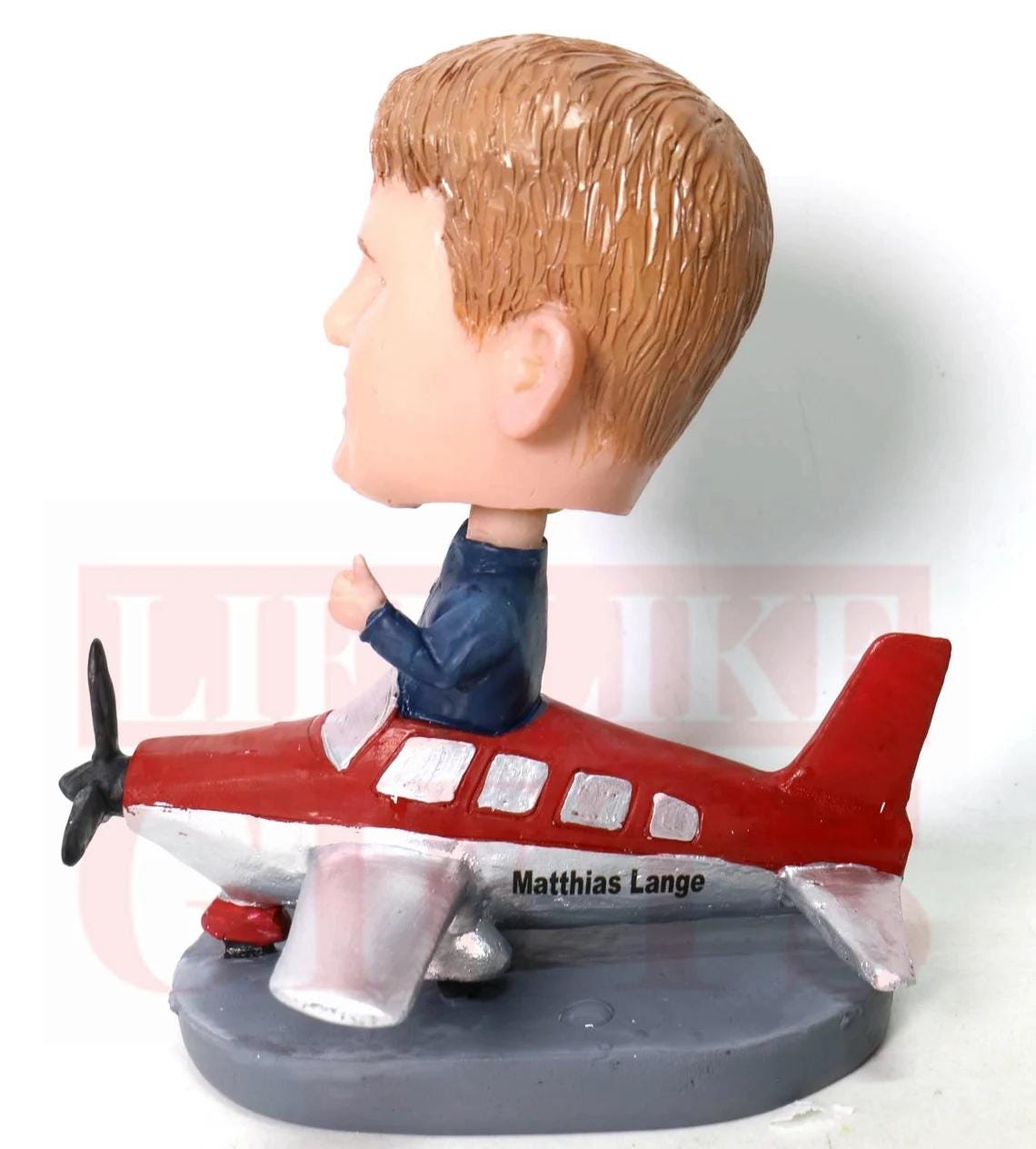 Custom pilot Bobbleheads driving plane, handmade gifts for aircraft captain, birthday gift for kidds, unique gift for boss and father