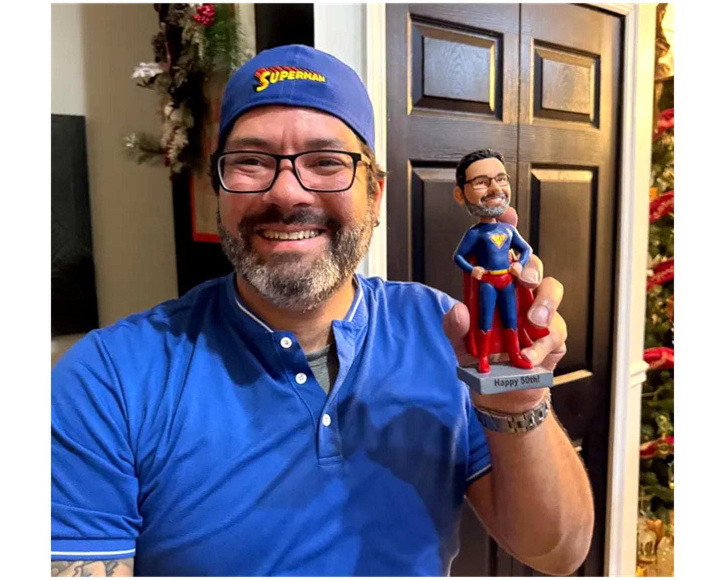 Custom Superman Bobblehead, Handmade doll for Superman fans, Birthday gift idea, Retirement gift for him, Bossday gift, Company gift ideas