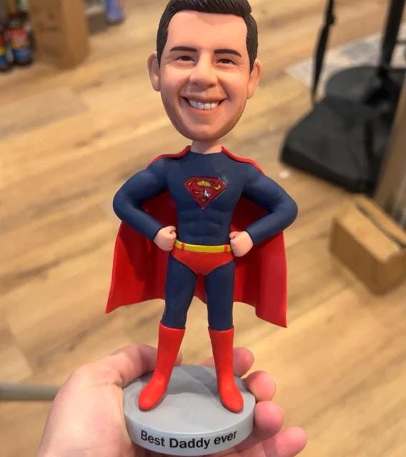 Custom Superman Bobblehead, Handmade doll for Superman fans, Birthday gift idea, Retirement gift for him, Bossday gift, Company gift ideas