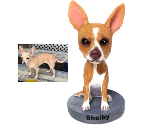 Lifelike nodding dog, Personalized Dog Figurine, Ideal Gift for Pet Lovers, custom dashboard bobblehead