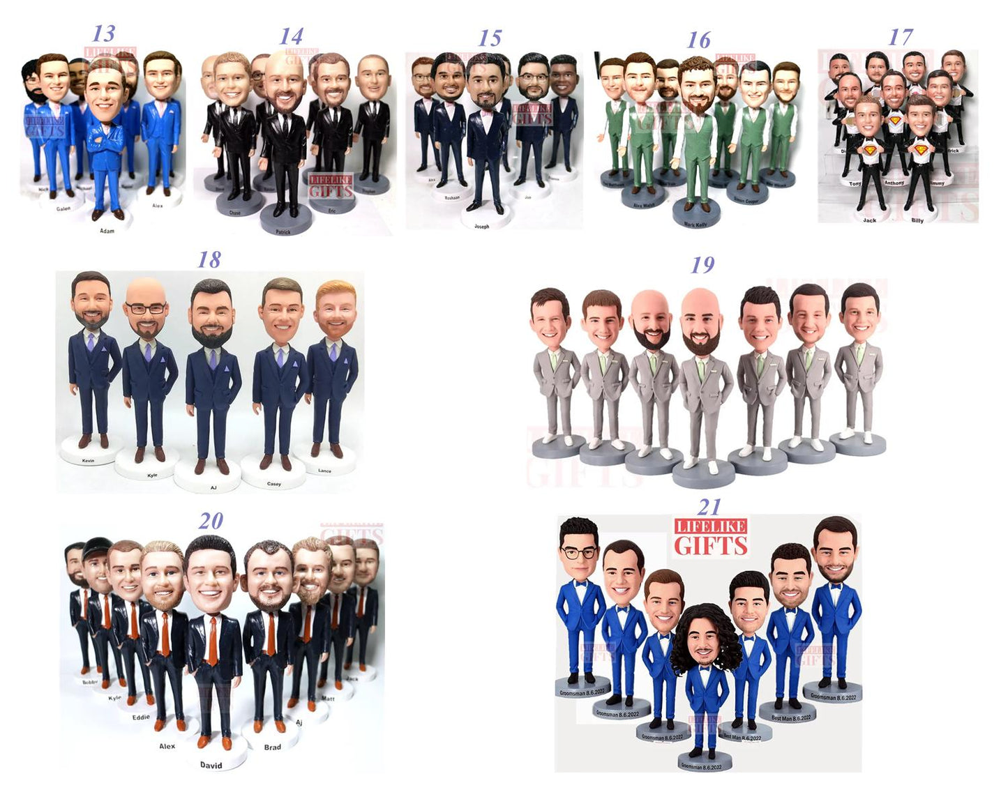 Groomsmen wedding gift Custom bobbleheads, handmade gift for groomsmen, wedding proposal gifts for grooms men, thank-you gifts for groomsman