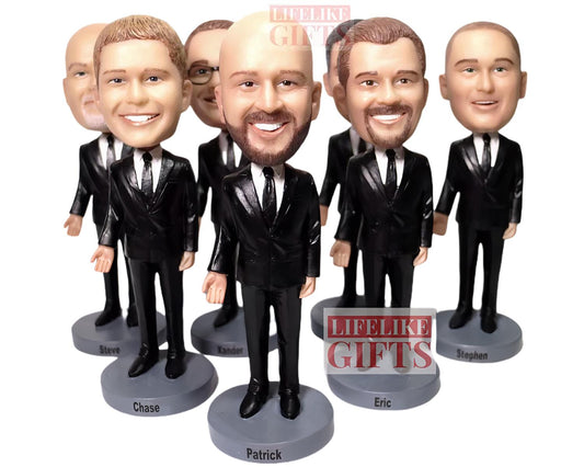 Groomsmen proposal gifts, custom bobbleheads for groomsmen, wedding gifts set, bulk order businessman bobbleheads,Boss/CEO/team gifts