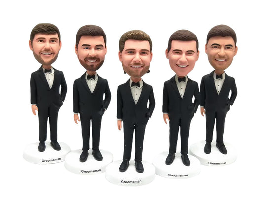 Groomsman gifts Custom bobbleheads gift for grooms men, Wedding memento for groomsmen, Thank-you gifts for grooms, Groomsman proposal gifts