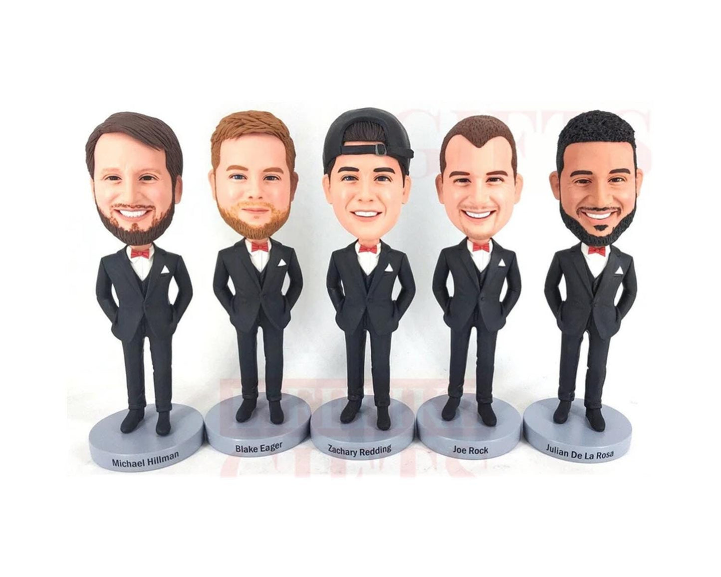 Custom Groomsmen Bobbleheads, Tailored Wedding Party Keepsakes, handcrafted Custom Bobbleheads for Groomsmen, Perfect Wedding Gifts
