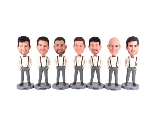 Groomsmen gift Custom Bobbleheads for Weddings, Unique Groomsmen proposal gifts, Custom Wedding Gifts for Best Men, bachelor party keepsake