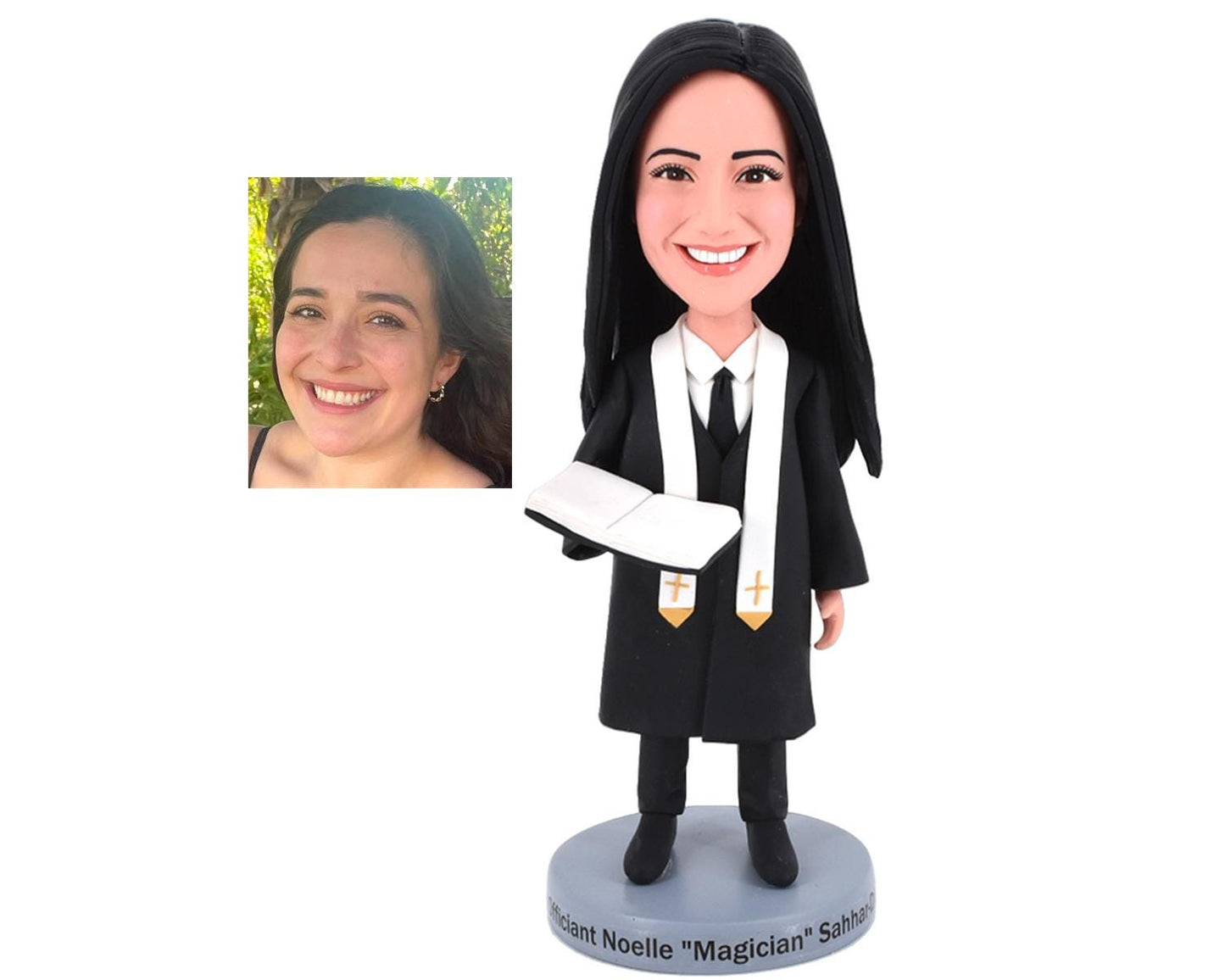 Custom Wedding Officiant Bobblehead: Personalized Minister Gift